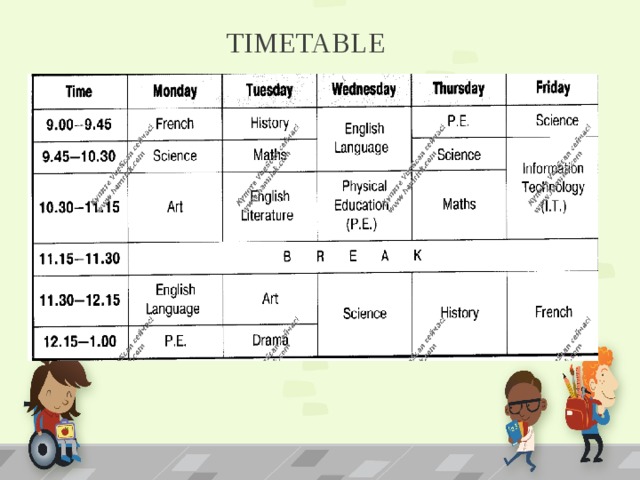 TIMETABLE 
