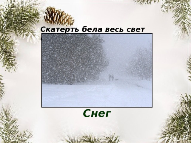 Скатерть бела весь свет одела.  Снег 