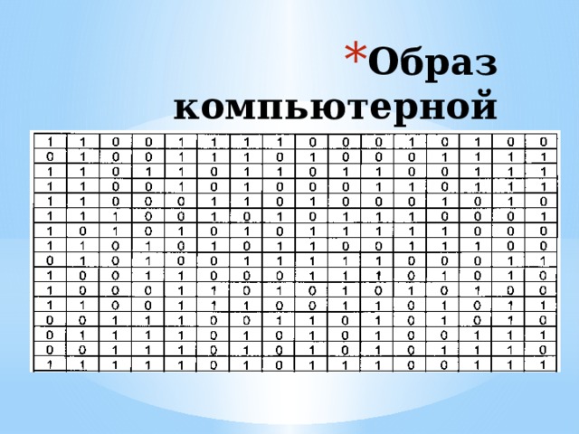 Образ компьютерной памяти 
