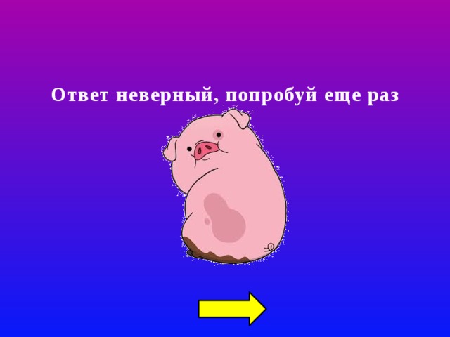 Ответ неверный, попробуй еще раз 