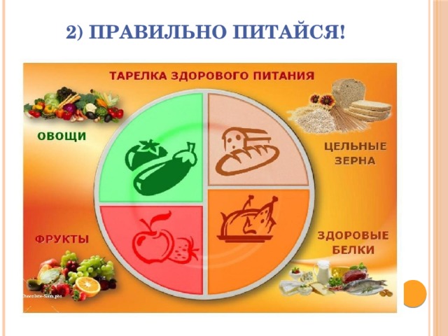 2) Правильно питайся! 