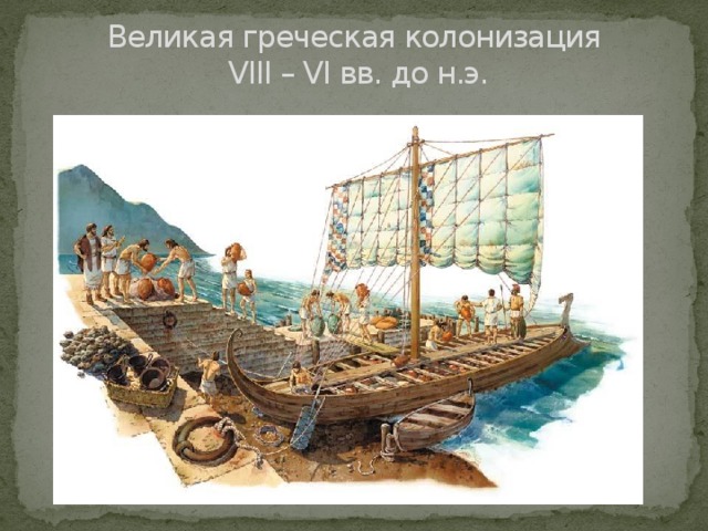 Великая греческая колонизация  VIII – VI вв. до н.э. 