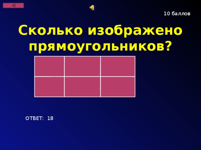 10 баллов Сколько изображено прямоугольников? ОТВЕТ: 18
