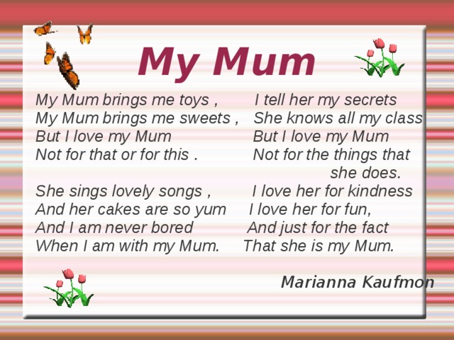 Poem adout mother  
