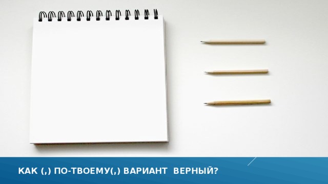Как (,) по-твоему(,) вариант верный?  