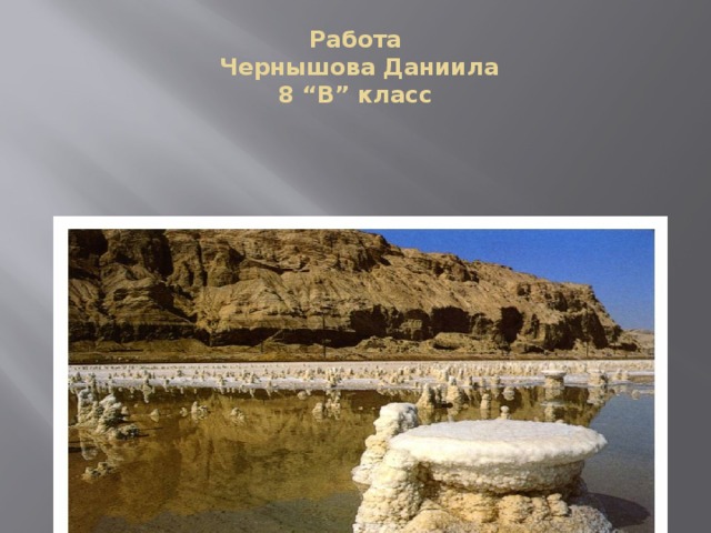 Работа  Чернышова Даниила  8 “В” класс 
