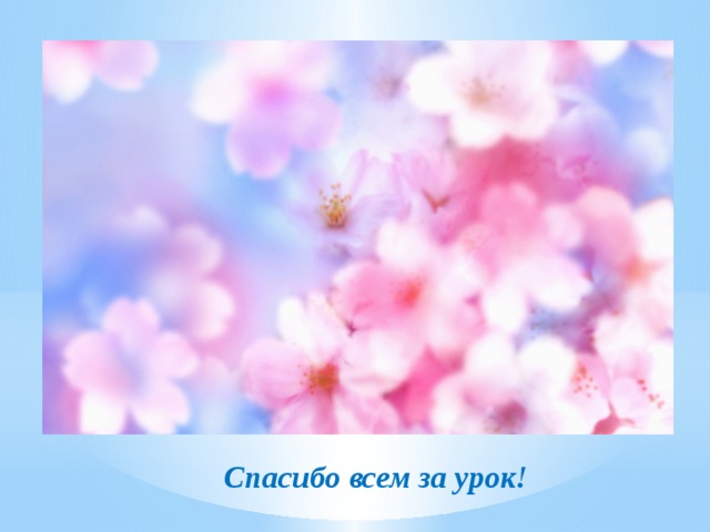 Спасибо всем за урок!