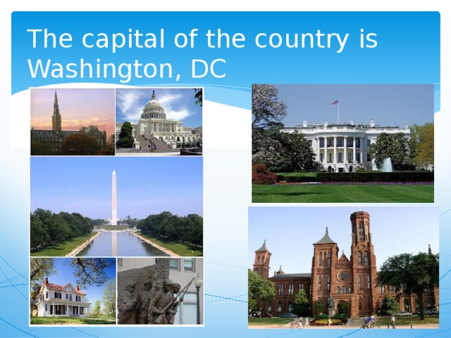 The capital of the country is Washington, DC 