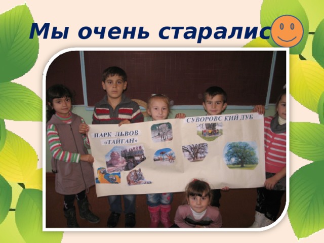 Мы очень старались! 