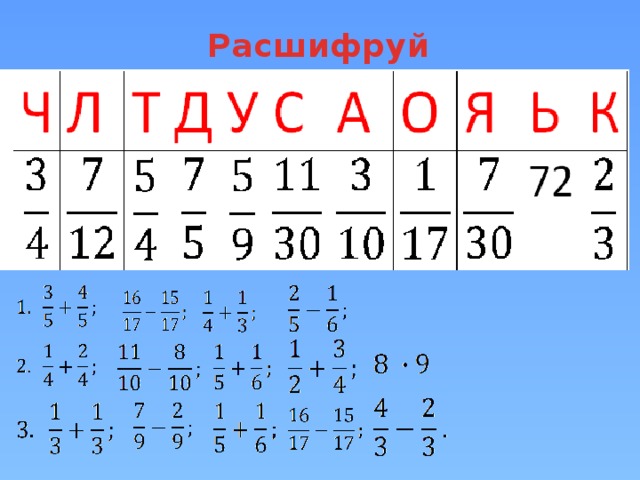 Расшифруй 