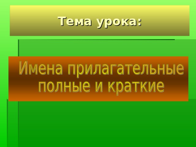 Тема урока: 