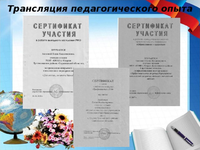 Трансляция педагогического опыта скан свидетельства о выступлении скан свидетельства о выступлении скан свидетельства о выступлении скан свидетельства о выступлении 