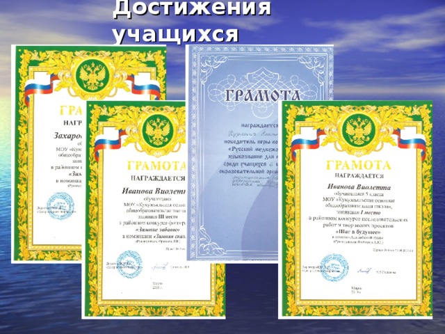 Достижения учащихся 