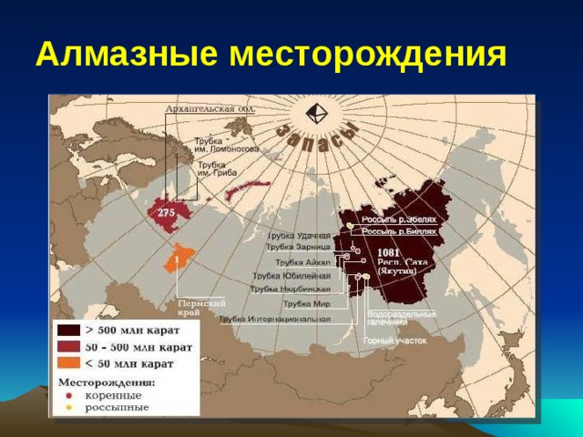 Алмазные месторождения 