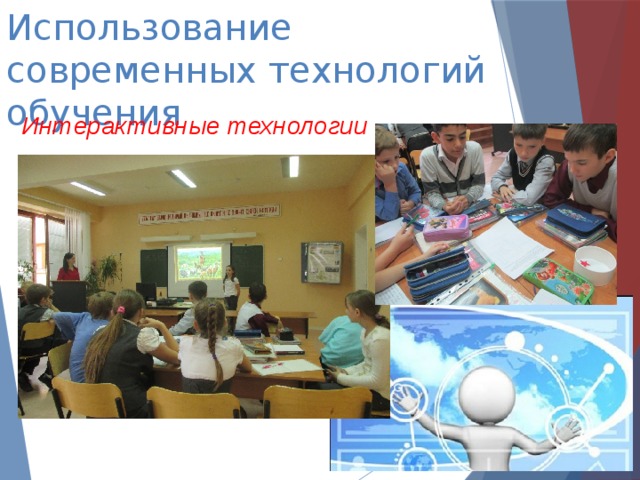 Использование современных технологий обучения Интерактивные технологии 