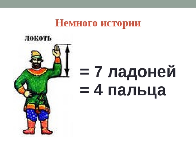 Немного истории = 7 ладоней = 4 пальца 