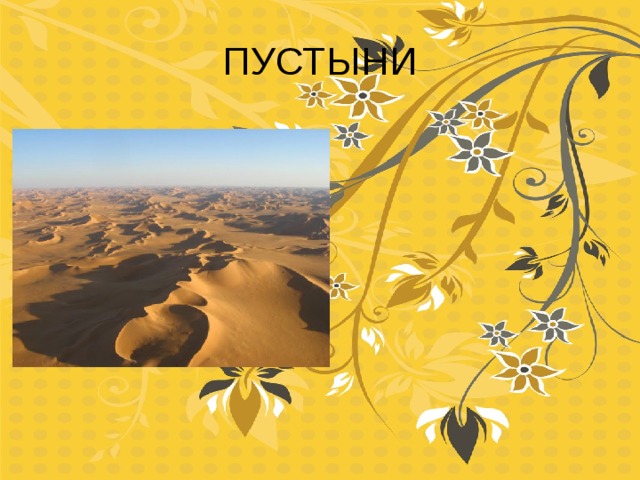 ПУСТЫНИ 