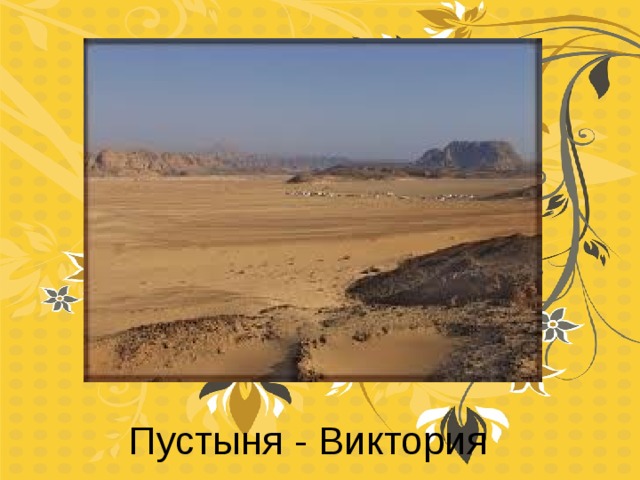 Пустыня - Виктория 