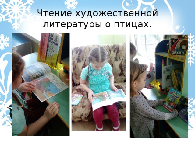 Чтение художественной литературы о птицах. 