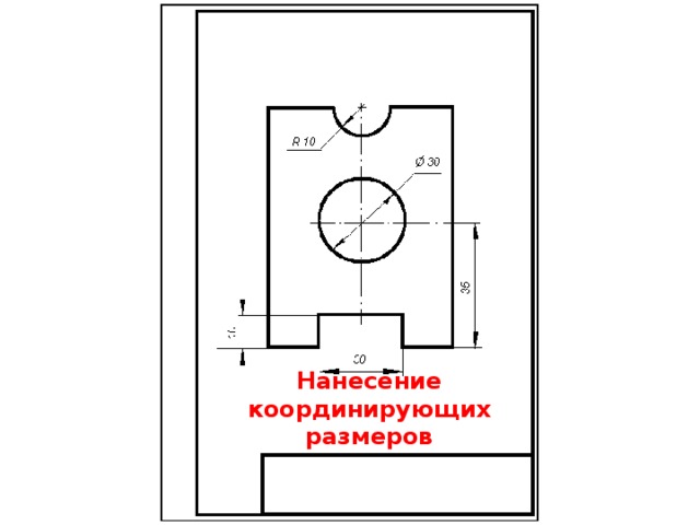 Нанесение координирующих размеров 