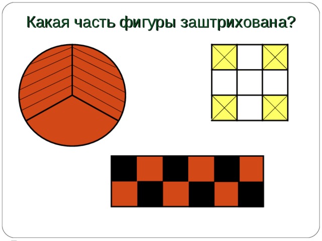 Какая часть фигуры заштрихована? 