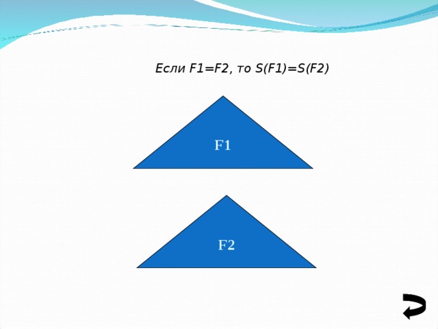 Если F1=F2 , то S(F1)=S(F2) F1 F 2 