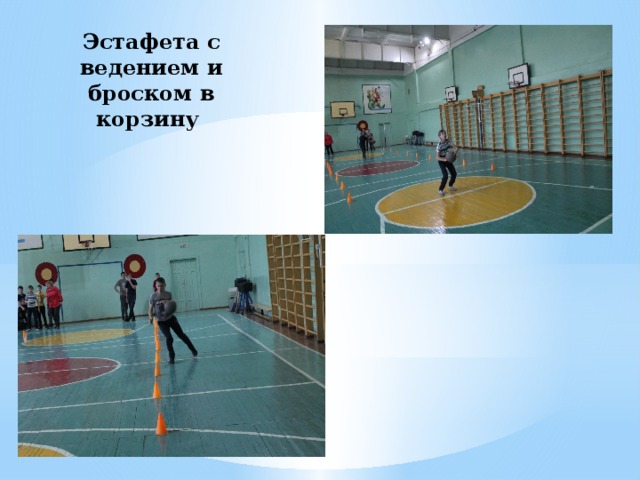    Эстафета с ведением и броском в корзину  
