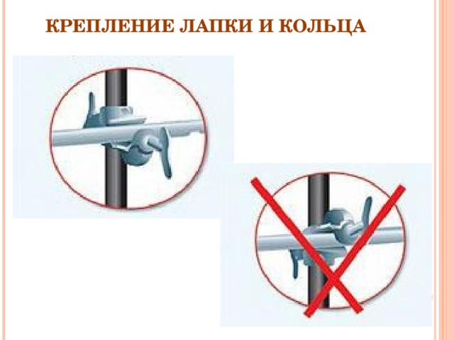 КРЕПЛЕНИЕ ЛАПКИ И КОЛЬЦА 