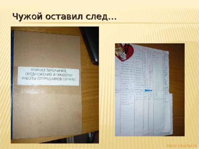 Чужой оставил след… МБОУ СОШ №133 