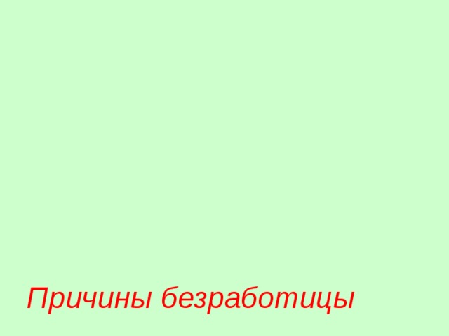         Причины безработицы   1.  2.  3.  4.  5.  6.    