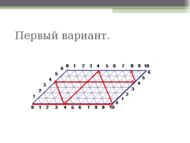  Первый вариант. 