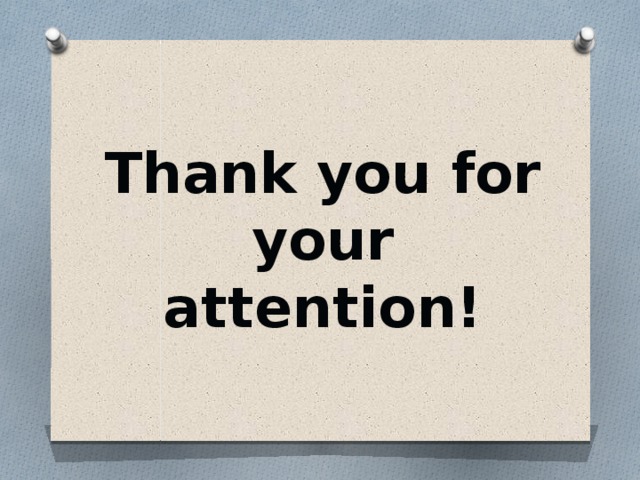 Thank you for your attention! 