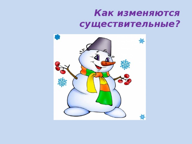 Как изменяются существительные? 