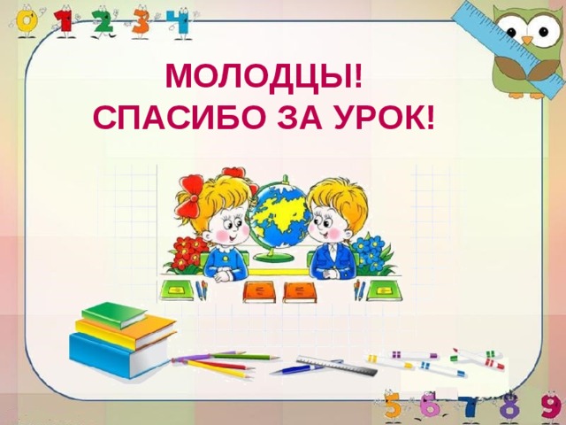Молодцы! Спасибо за урок!  