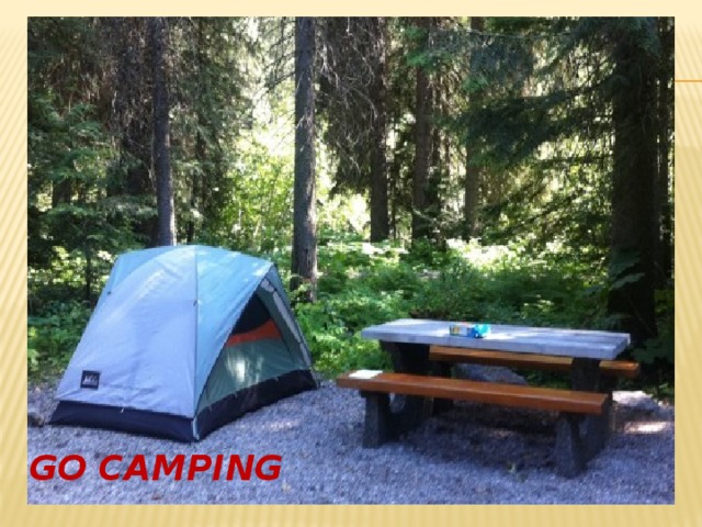 go  camping 