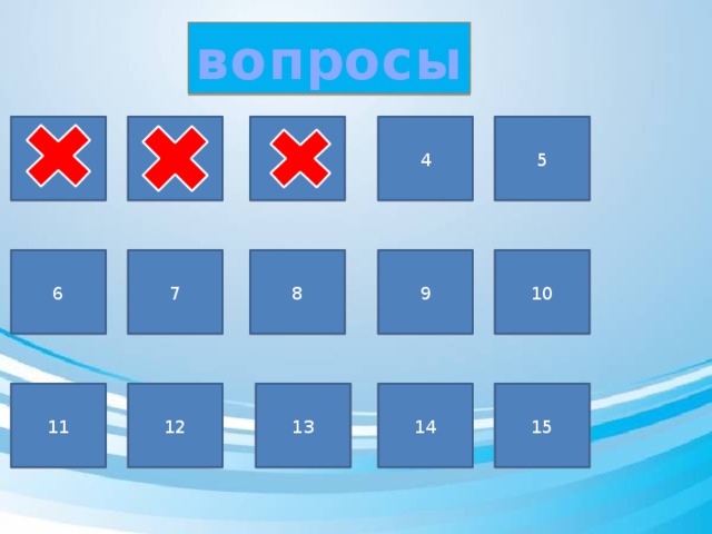 вопросы 1 5 4 3 1 2 5 4 3 6 6 8 10 9 8 7 7 9 10 12 15 11 12 13 14 15 14 13 11 