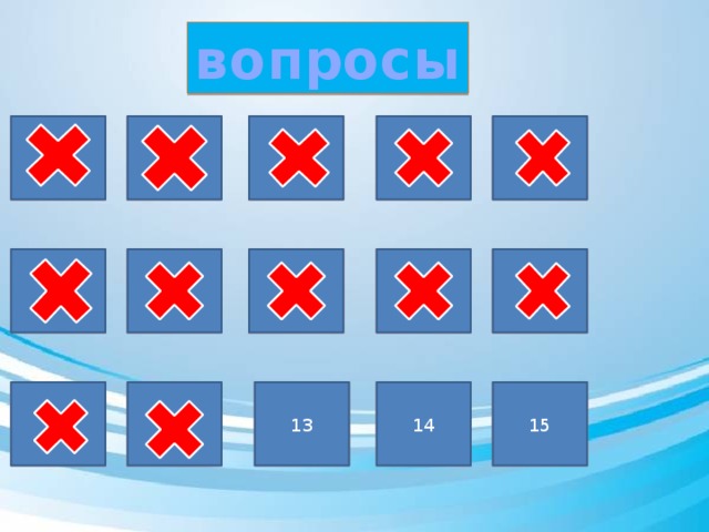 вопросы 1 5 4 3 2 1 5 4 3 9 10 6 8 7 6 8 7 9 10 11 12 13 14 15 15 14 13 12 11 