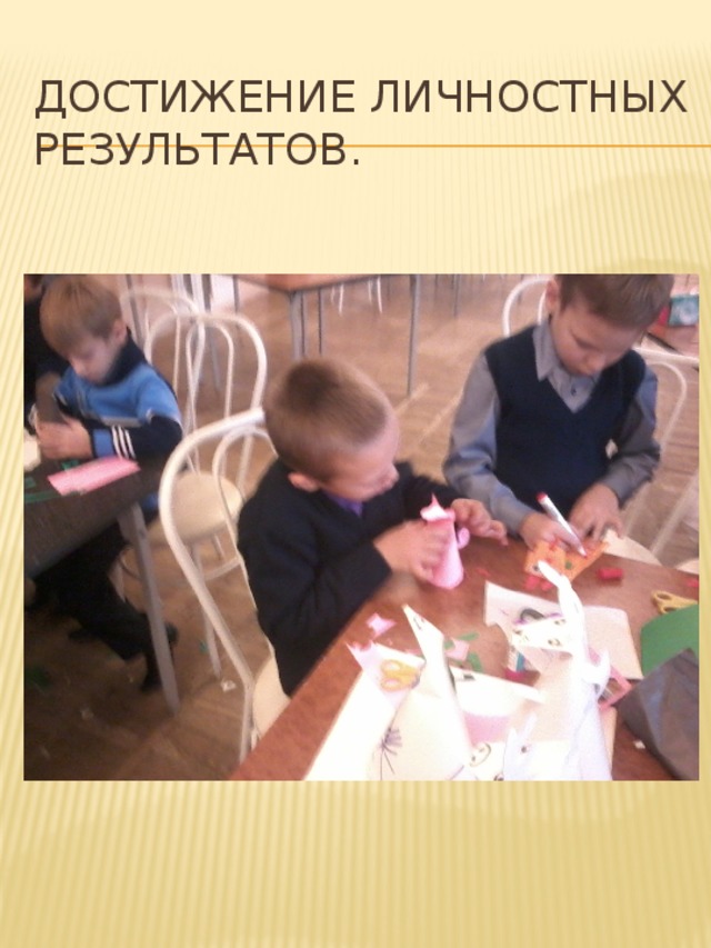 Достижение личностных результатов. 