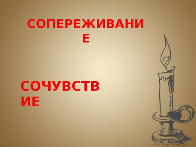 СОПЕРЕЖИВАНИЕ СОЧУВСТВИЕ 
