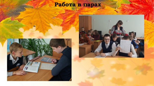 Работа в парах 