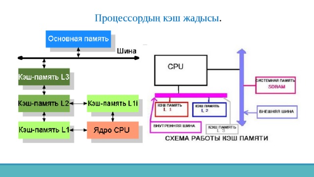 Процессордың кэш жадысы . 