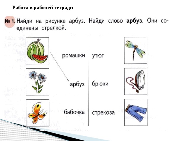 Работа в рабочей тетради 