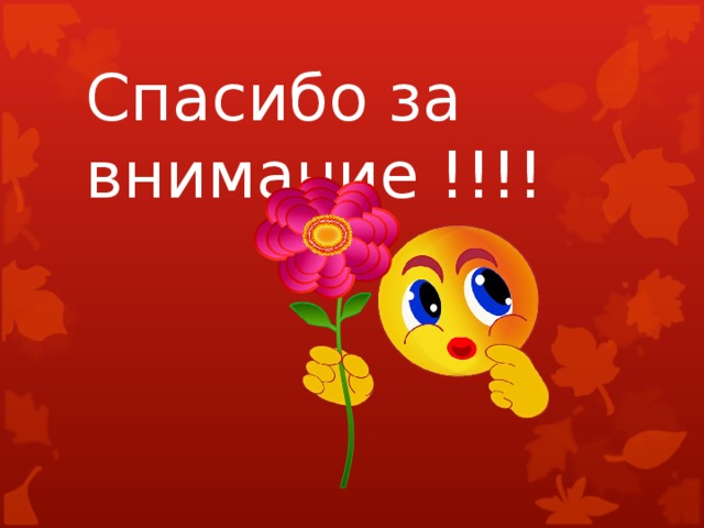 Спасибо за внимание !!!! 