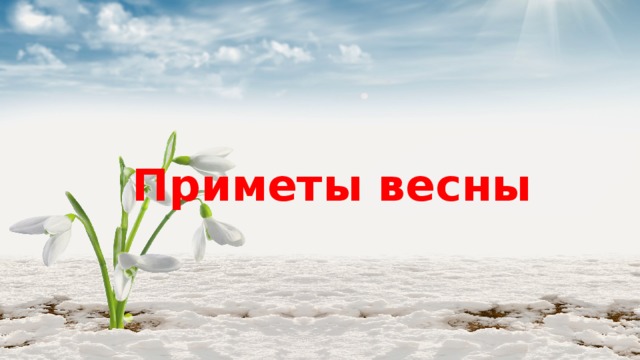 Приметы весны 
