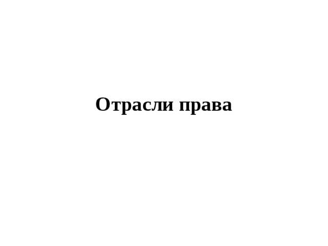 Отрасли права 
