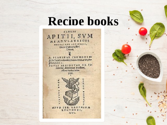  Recipe books 