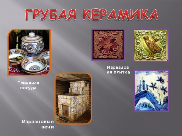 Изразцовая плитка Глиняная посуда Изразцовые печи 