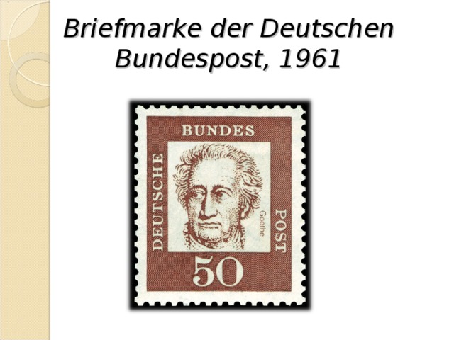 Briefmarke der Deutschen Bundespost, 1961   