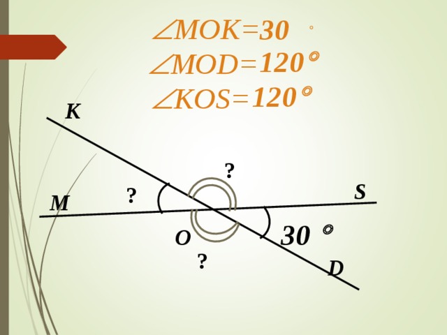 120   АОС= С 60  В А О 