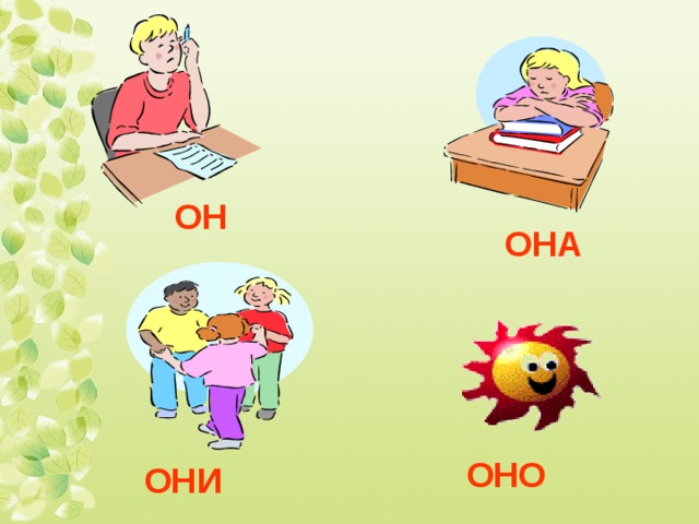 ОН ОНА ОНО ОНИ 